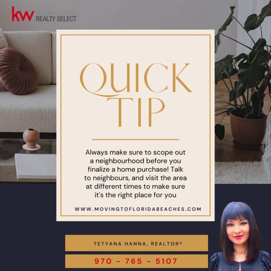 Quick Lakewood Ranch / Sarasota Realtor tip