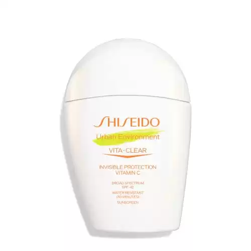 Shiseido Urban Environment Vita-Clear Sunscreen SPF 42-30 mL - Invisible Formula with Vitamin C - No-Shine, Makeup Effect for 8 Hours - Non-Comedogenic